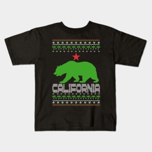 California Republic Bear State Flag Kids T-Shirt